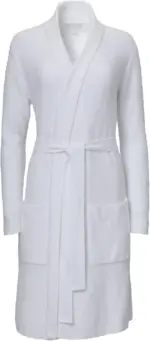 Barefoot Dreams CozyChic Lite Ribbed Robe, Sea Salt L/XL