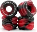 Shark Wheel Skateboard Cruising Wheels, Red/Black Swirl, 54 Mm