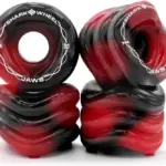 Shark Wheel Skateboard Cruising Wheels, Red/Black Swirl, 54 Mm