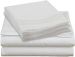 Clara Clark Deluxe Sheet Set, Premier 1800 Series, Stay Fit with Corner Elastic Strap, Queen – White - Image 3