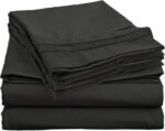 Clara Clark Deluxe Sheet Set, Premier 1800 Series, Stay Fit with Corner Elastic Strap, Queen – Black - Image 3