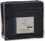 Clara Clark Deluxe Sheet Set, Premier 1800 Series, Stay Fit with Corner Elastic Strap, Queen – Black - Image 2