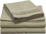 Clara Clark Deluxe Sheet Set, Premier 1800 Series, Stay Fit with Corner Elastic Strap, Queen– Sage Olive Green - Image 3