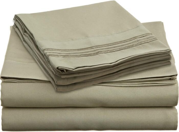 Clara Clark Deluxe Sheet Set, Premier 1800 Series, Stay Fit with Corner Elastic Strap, Queen– Sage Olive Green - Image 3
