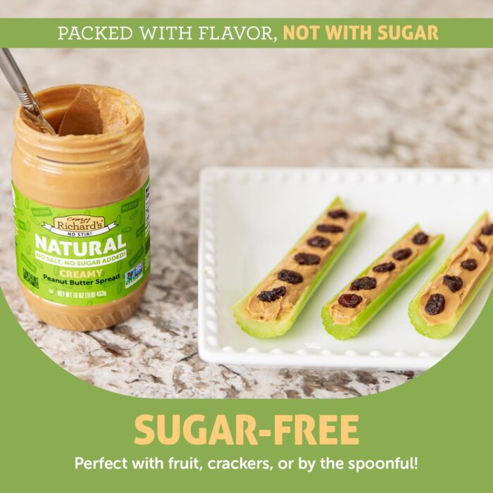 Crazy Richard's Natural, Creamy Peanut Butter, 16 Oz - Image 2