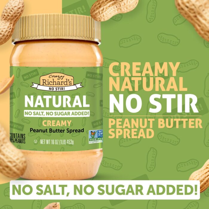 Crazy Richard's Natural, Creamy Peanut Butter, 16 Oz - Image 6